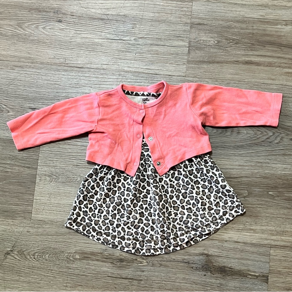 Leopard Dress and Cardigan, size 6-9 months - Picture 5 of 10